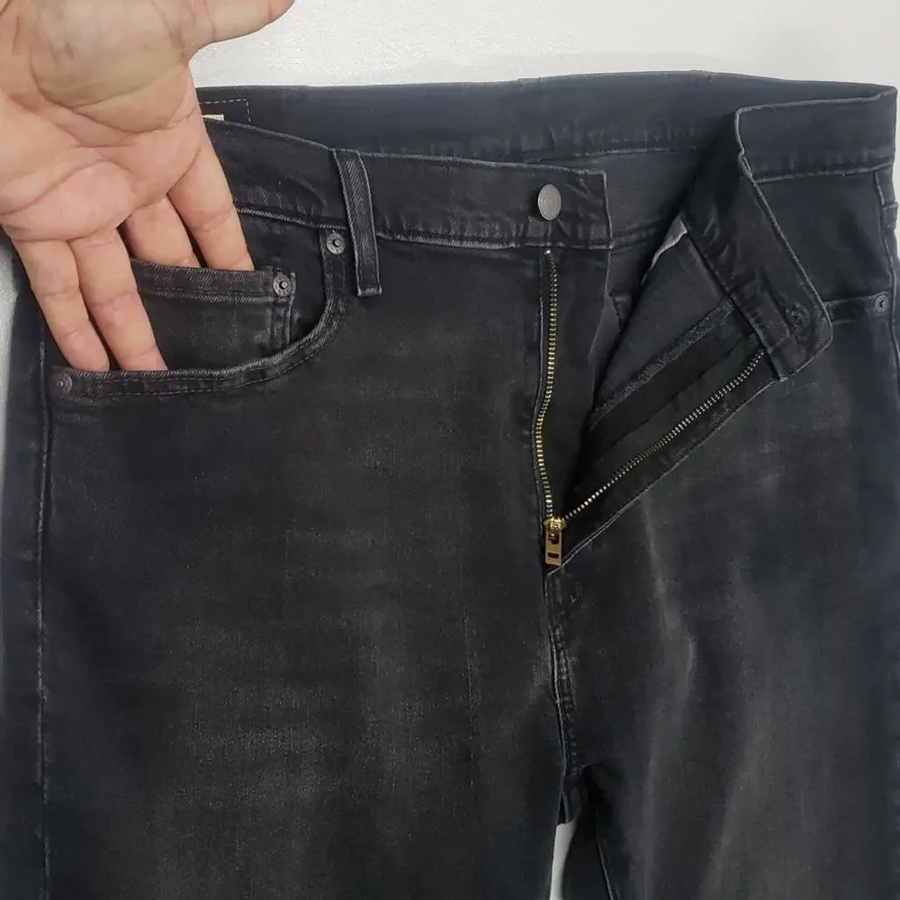 Levi's 510 Premium Denim Jeans Mens Size 38 x 30 Washed Black